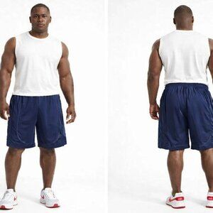 NBN Big Men's Active Rapid Dry Tech Navy Blue Athletic Shorts - 2XL 43-46 waist